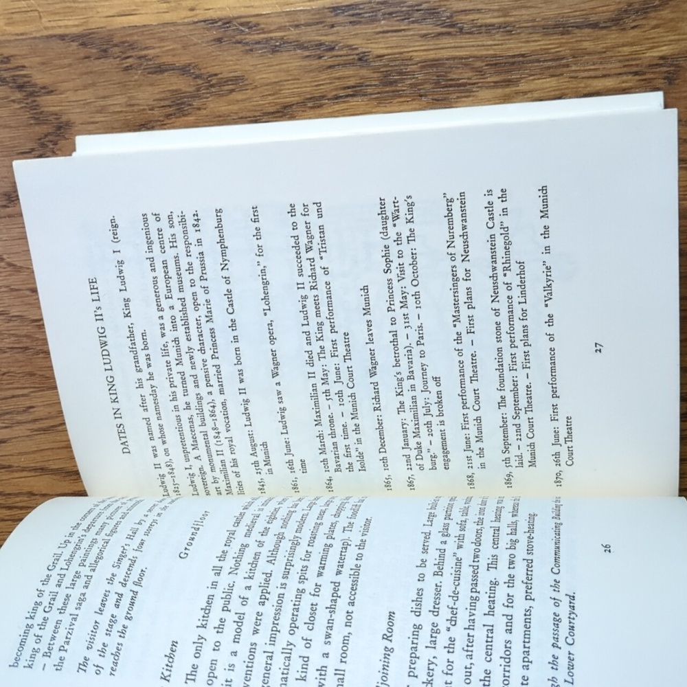 Vintage 1966 Neuschwanstein Castle Paperback Booklet Nonfiction Travel History - Picture 13 of 16